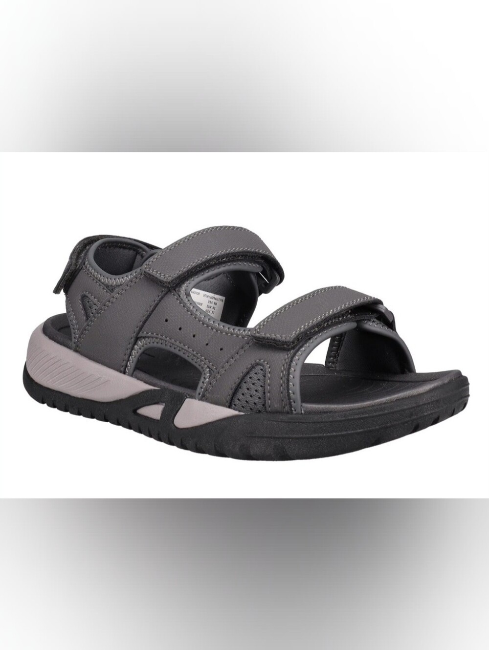 Eddie Bauer Mens Size 11 Water Sandal Gray and Black Outdoor Sport Trail Hiking